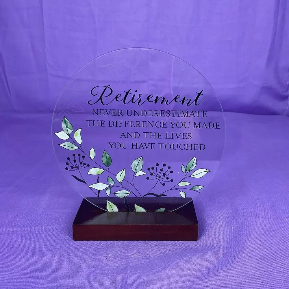 Retirement Plaque with Wooden Stand - 